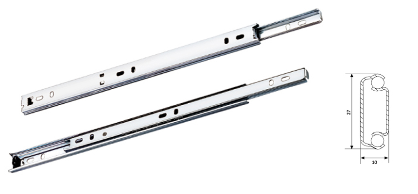 Ball Bearing,Drawer Slider 3/4 drawout,27MM Width